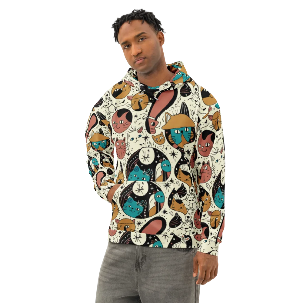 Alleyway Astrology on Cotton Hoodie — Left Front