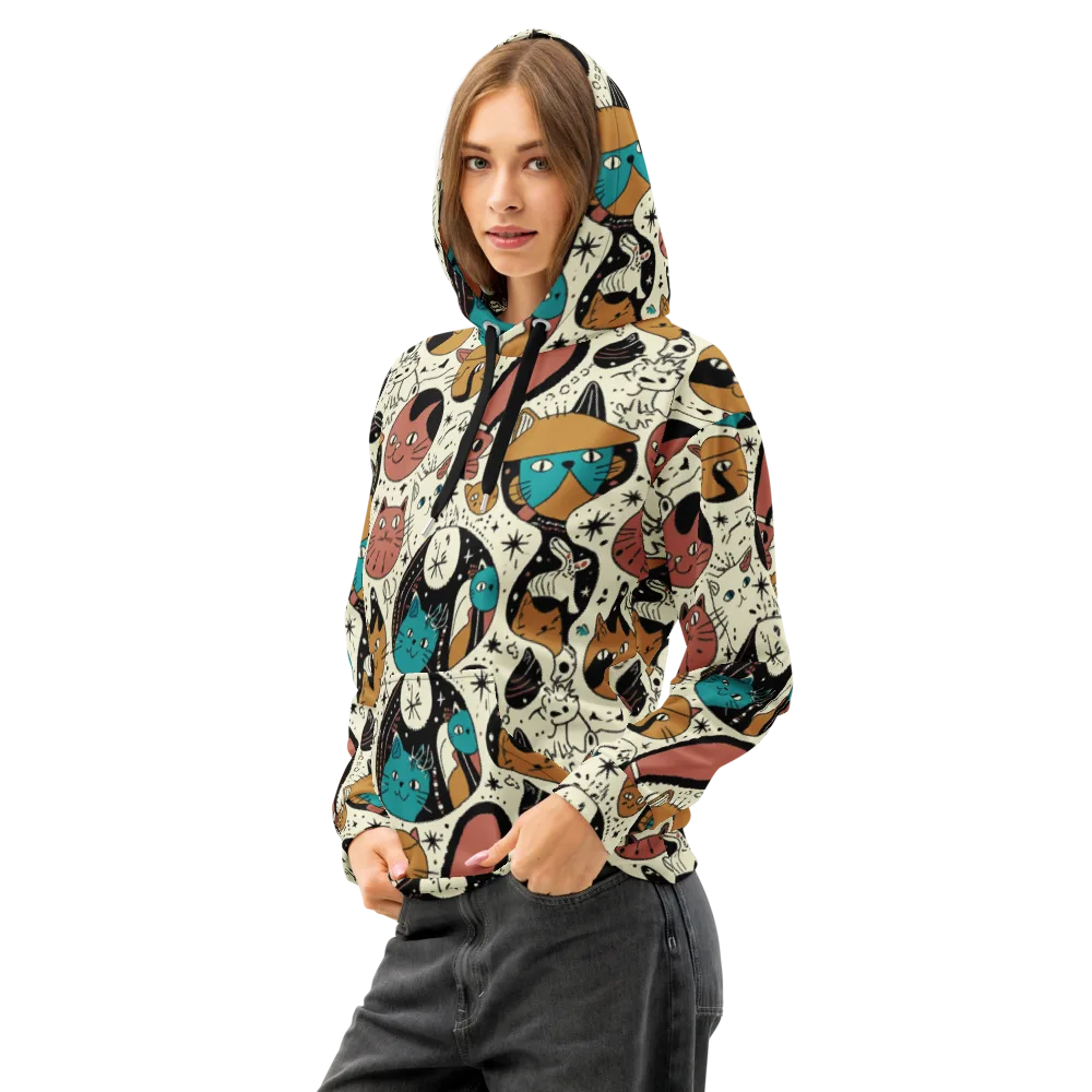 Alleyway Astrology on Cotton Hoodie — Left Front