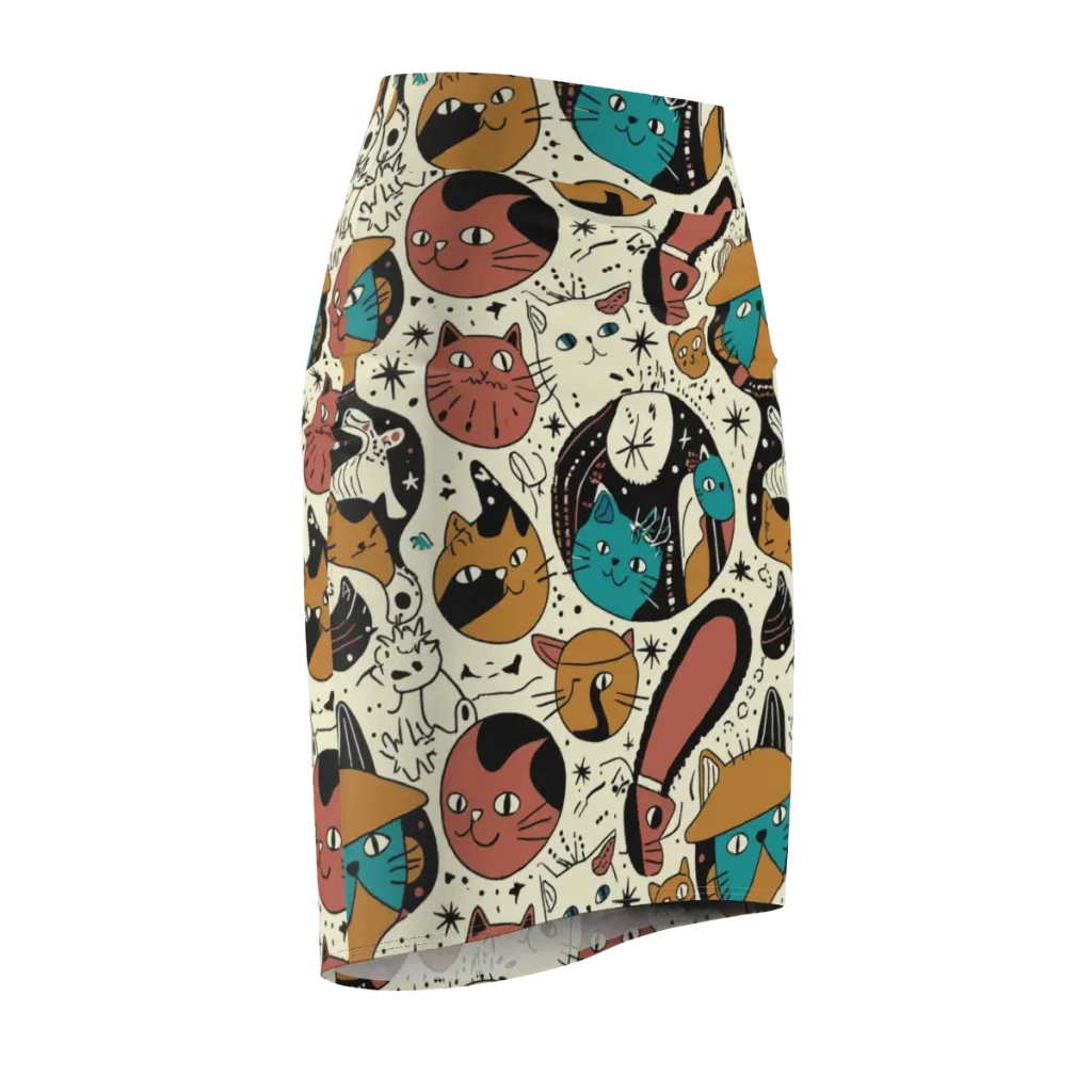 Alleyway Astrology on Pencil Skirt — Front Side