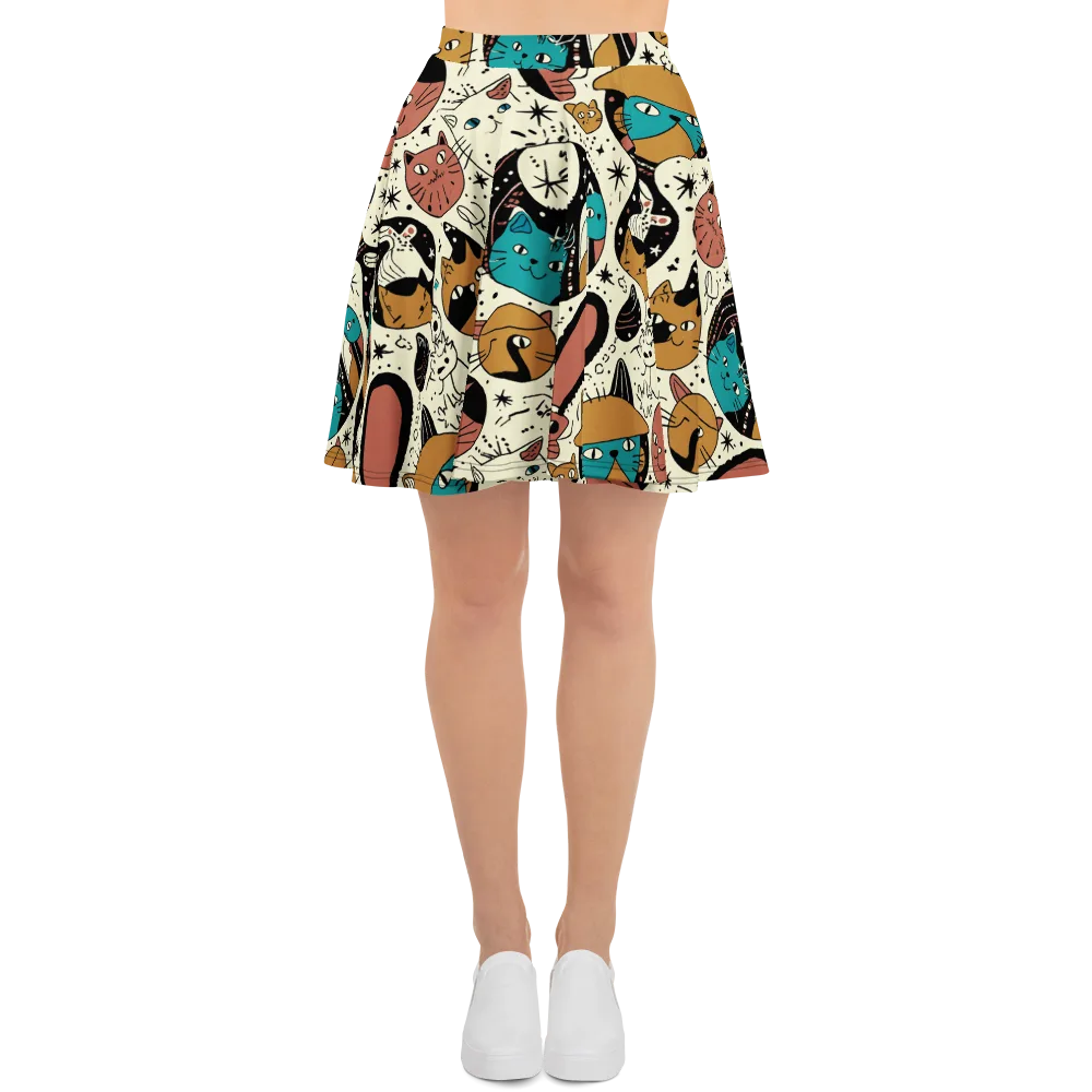 Alleyway Astrology on Skater Skirt — Front