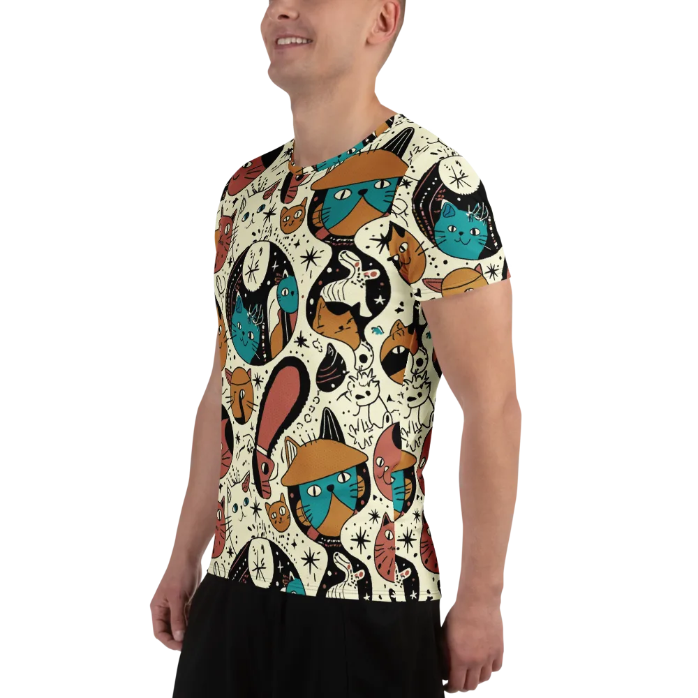 Alleyway Astrology on Men's Athletic T-Shirt — Left