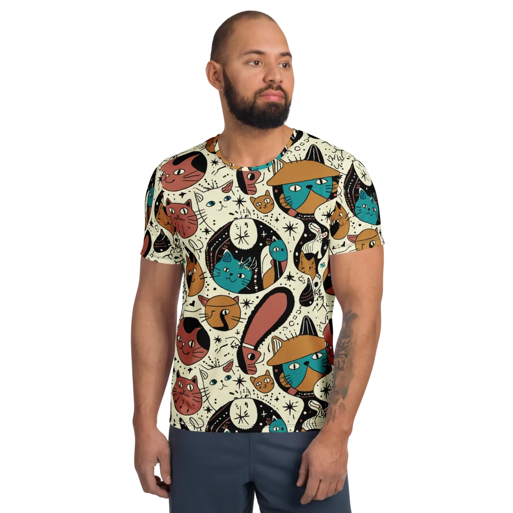 Alleyway Astrology on Men's Athletic T-Shirt — Front