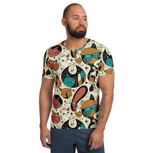 Alleyway Astrology on a Men's Athletic T-Shirt