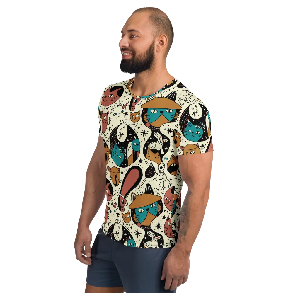 Alleyway Astrology on Men's Athletic T-Shirt — Left