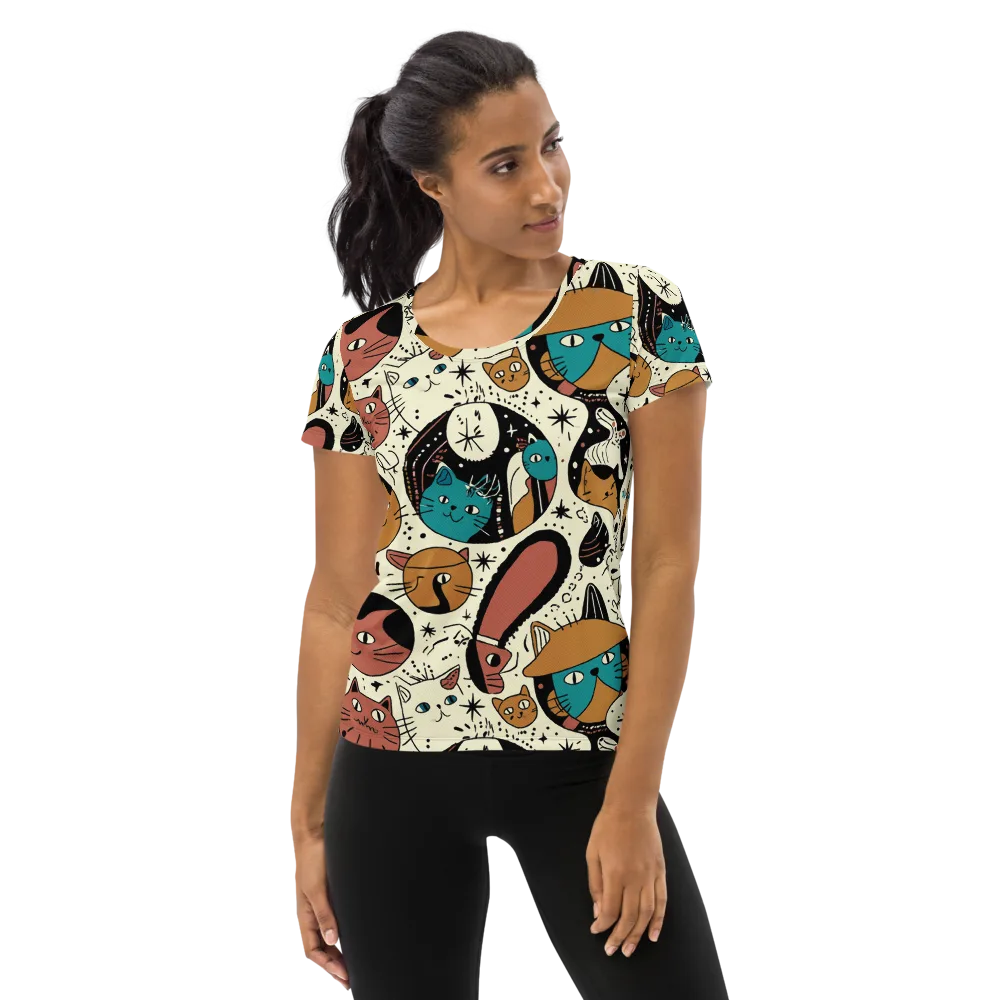 Alleyway Astrology on Women's Athletic T-Shirt — Front