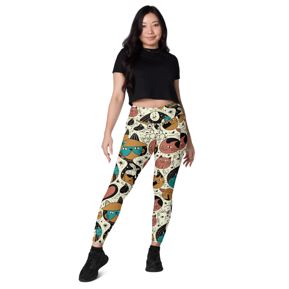 Alleyway Astrology on Leggings with Pockets — Front