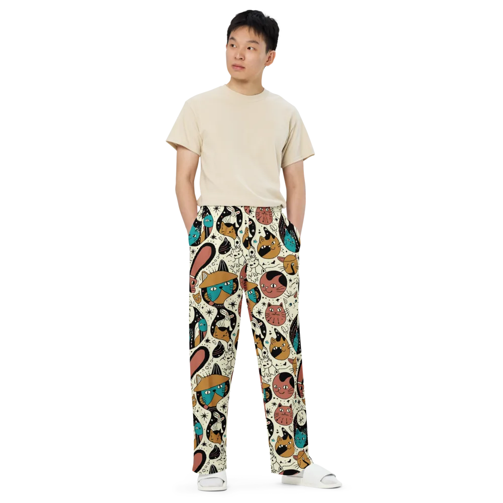 Alleyway Astrology on Wide-Leg Pants — Front