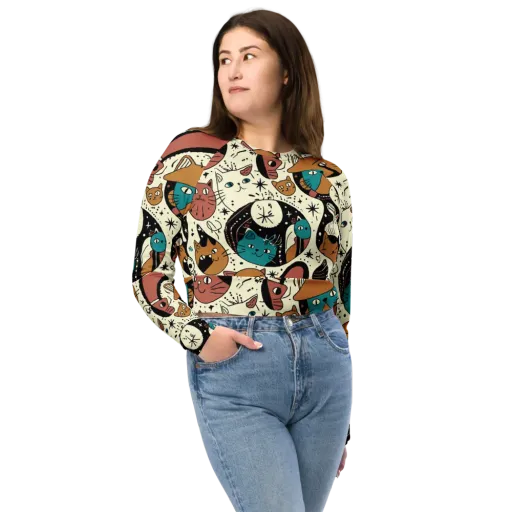 Alleyway Astrology on a Long Sleeve Crop Top