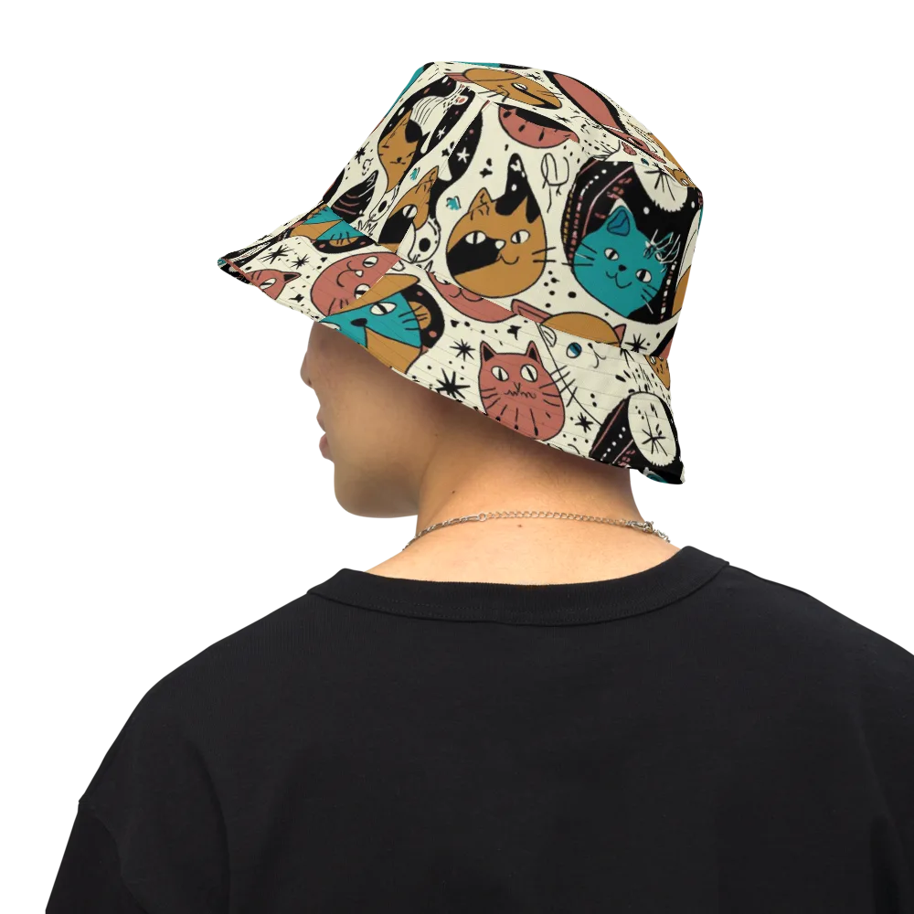 Alleyway Astrology on Reversible Bucket Hat — Back Inside