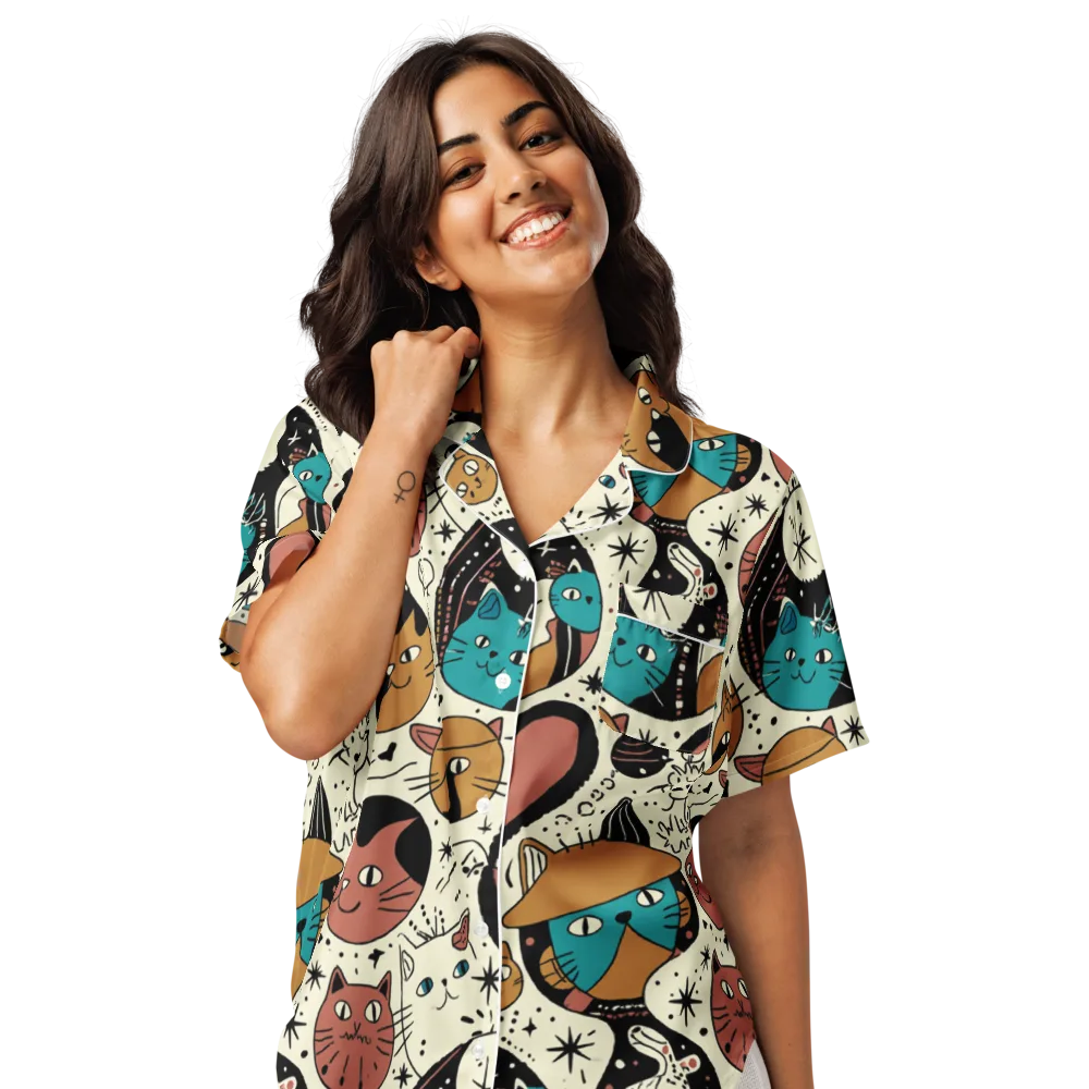 Alleyway Astrology on Women's Short Sleeve Pajama Top — Front