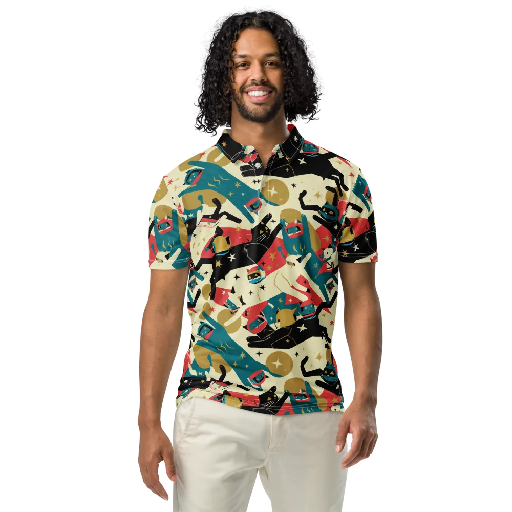 Astro Alley on Men's Slim Fit Polo Shirt — Front