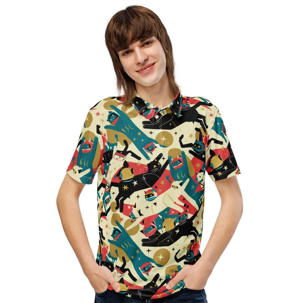 Astro Alley on Men's Slim Fit Polo Shirt — Front