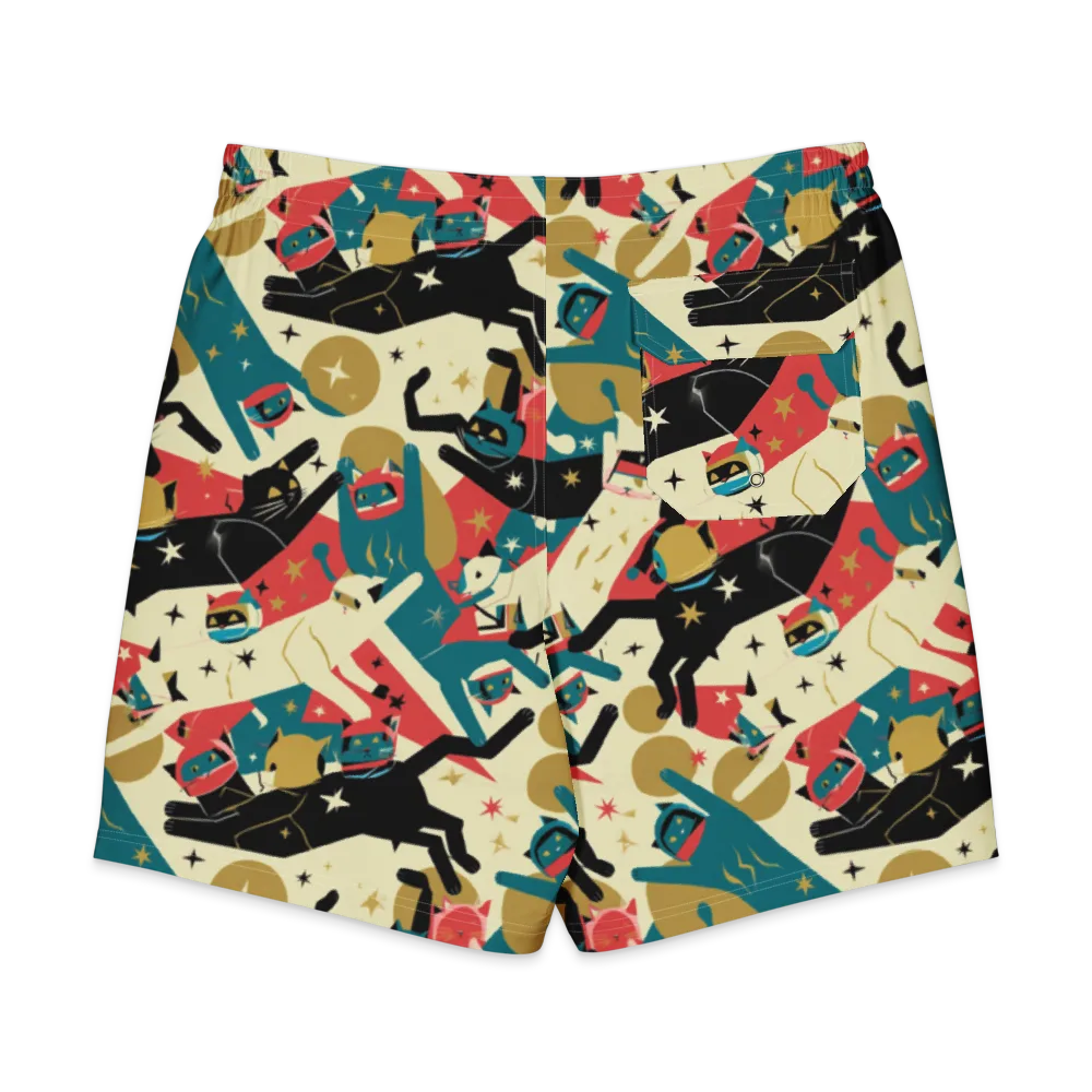 Astro Alley on Men's Board Shorts — Back
