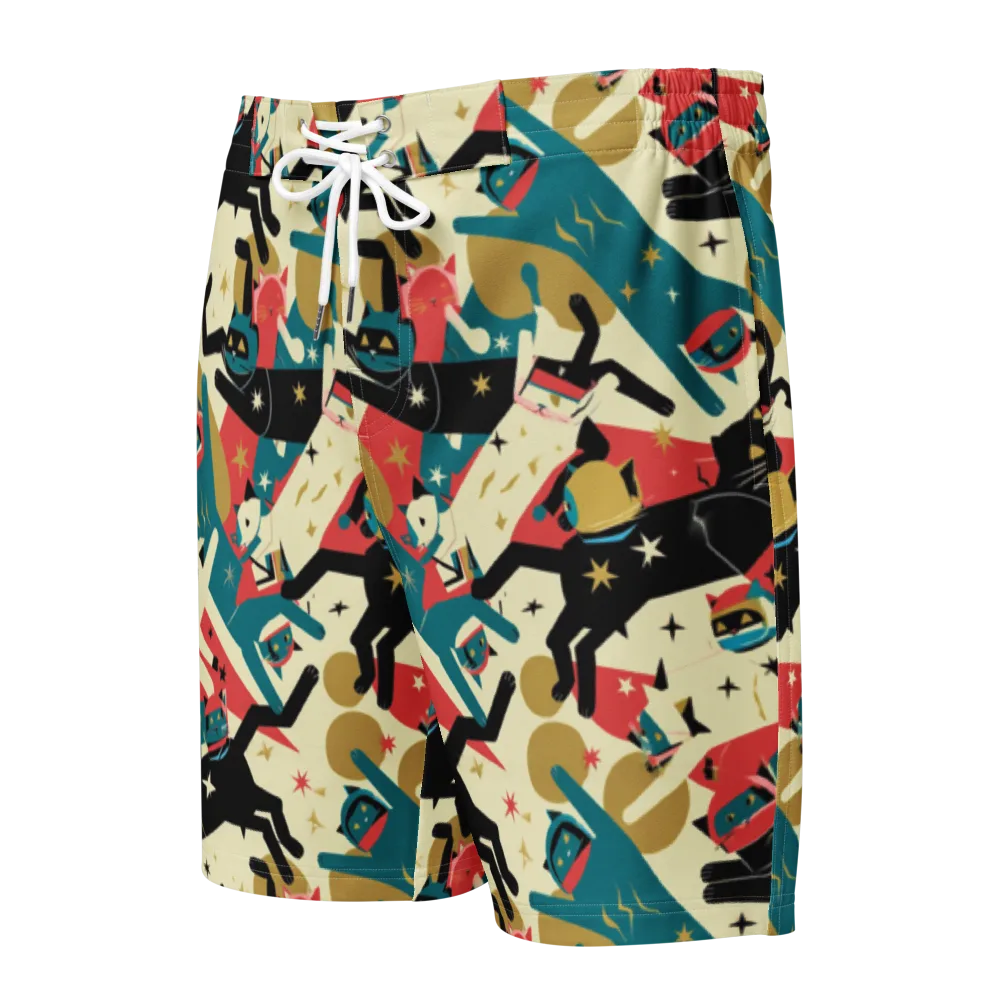 Astro Alley on Men's Board Shorts — Front