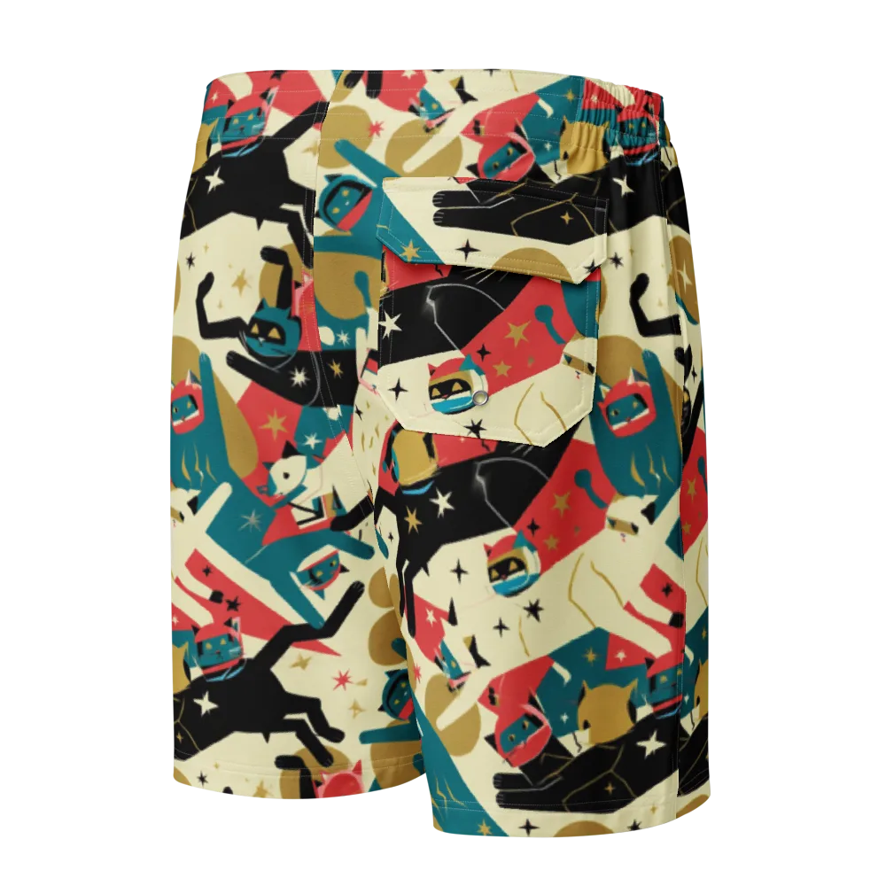 Astro Alley on Men's Board Shorts — Back