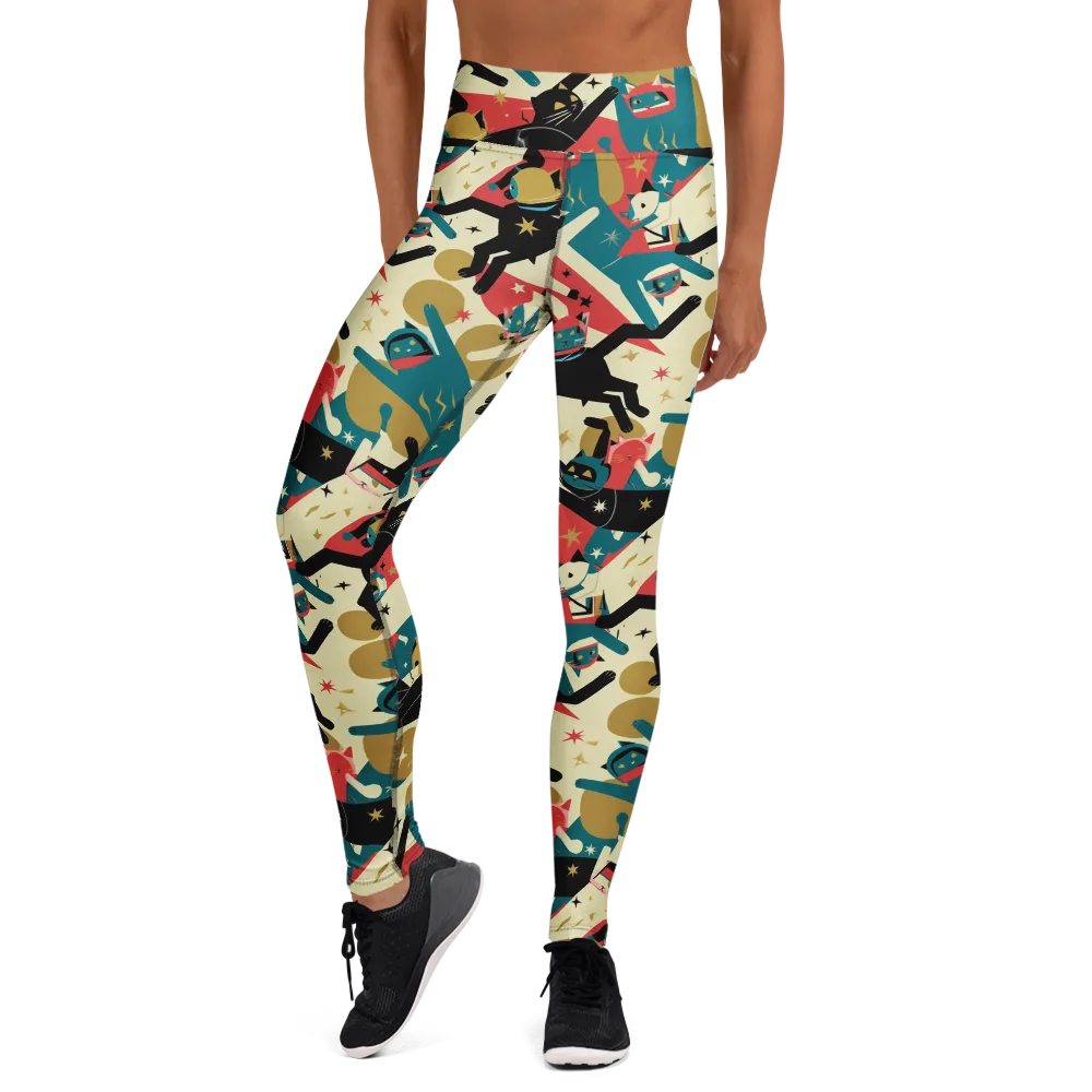 Astro Alley on Yoga Leggings — Front