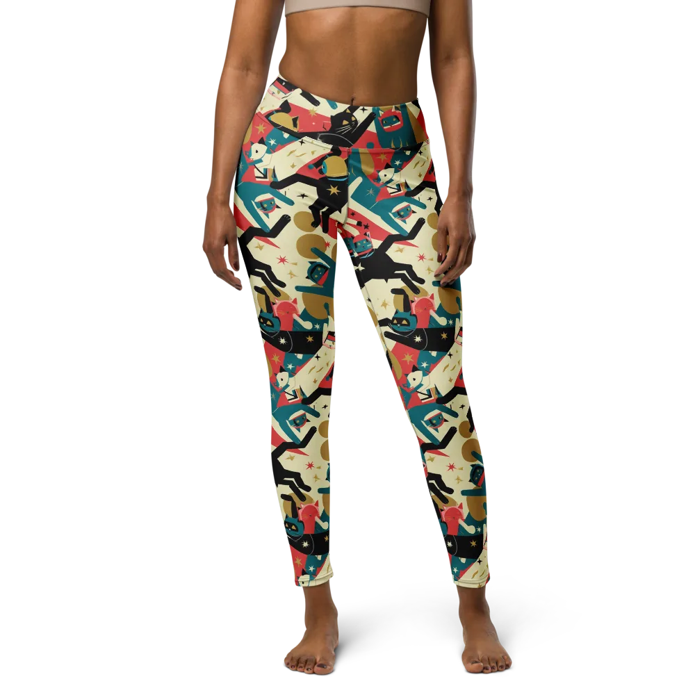 Astro Alley on Yoga Leggings — Front