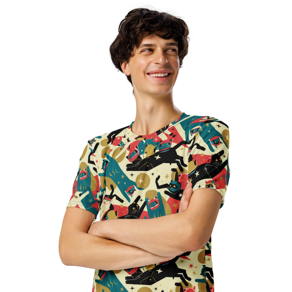 Astro Alley on Men's Crew Neck T-Shirt — Left Front