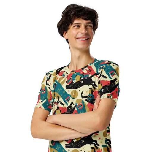 Astro Alley on a Men's Crew Neck T-Shirt
