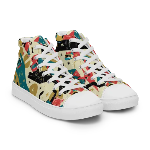 Astro Alley on a Men's High Top Canvas Shoes
