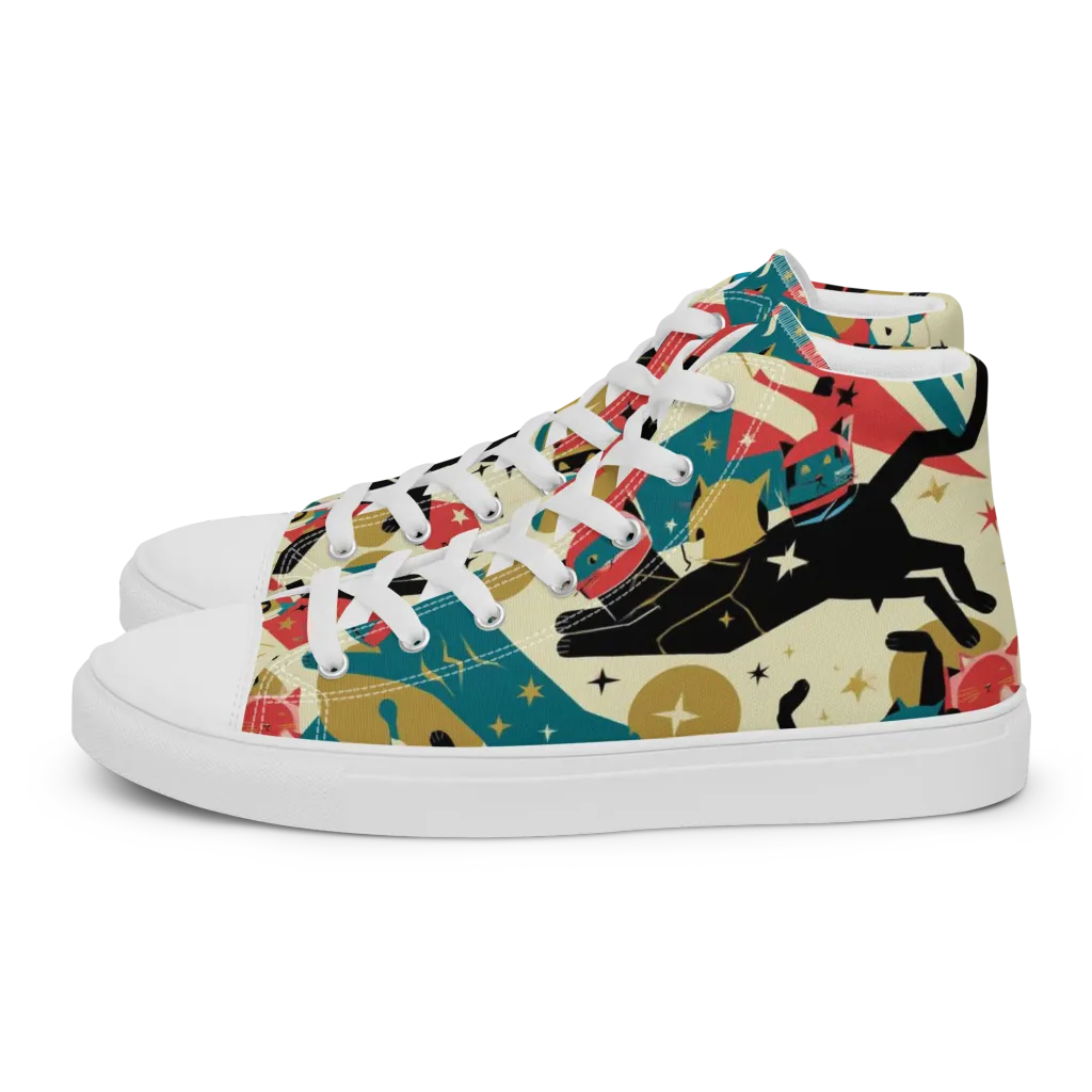 Astro Alley on Men's High Top Canvas Shoes — Left