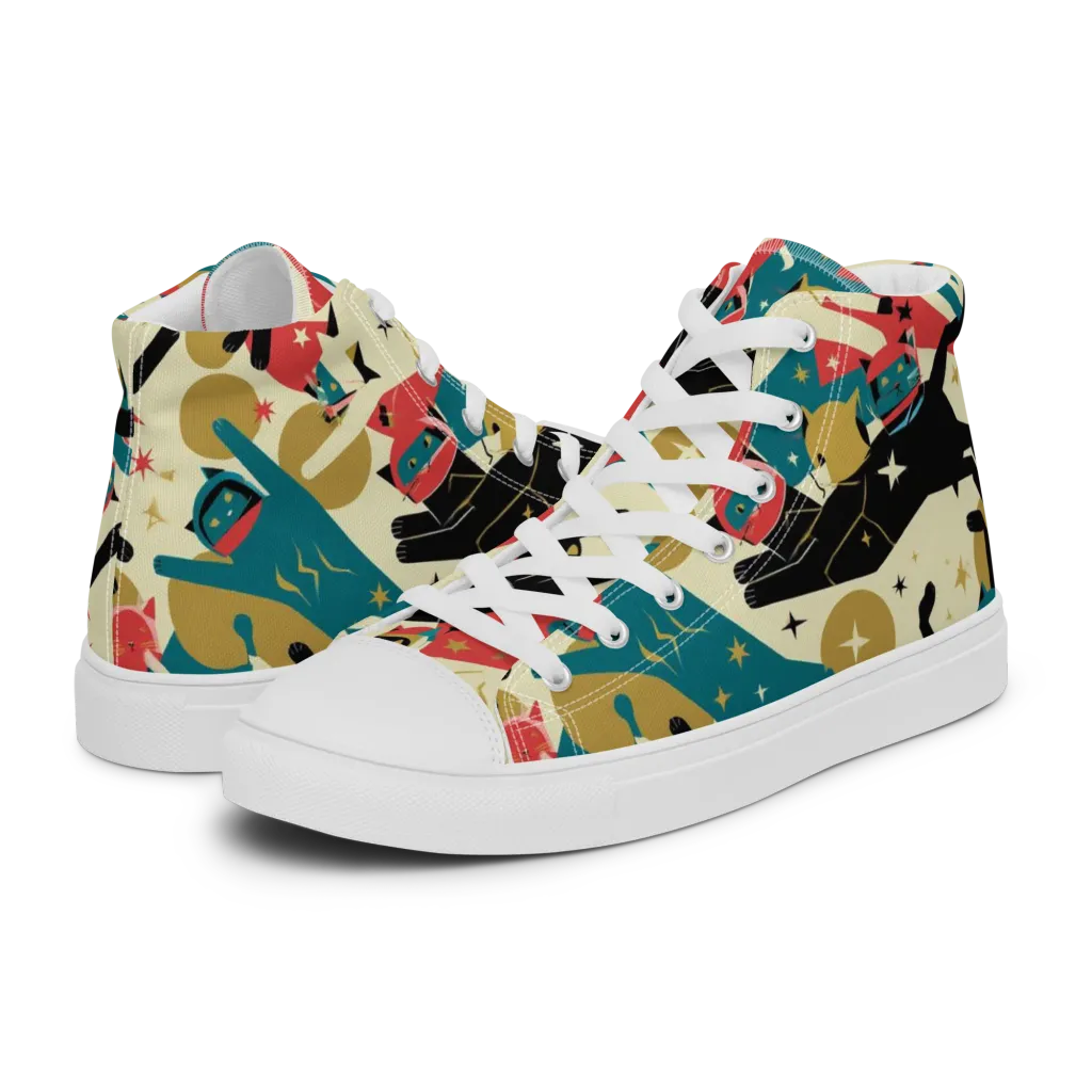 Astro Alley on Men's High Top Canvas Shoes — Left
