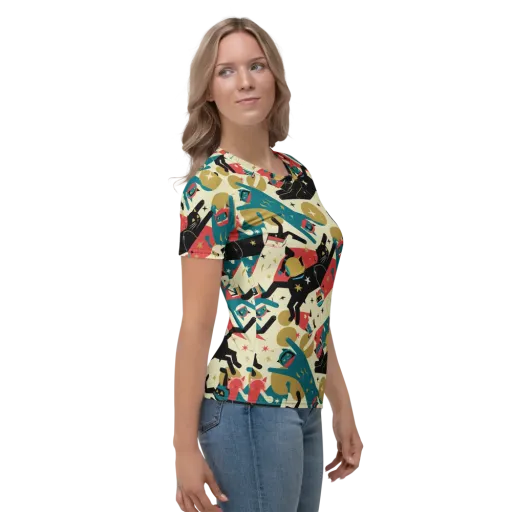 Astro Alley on a Women's Crew Neck T-Shirt
