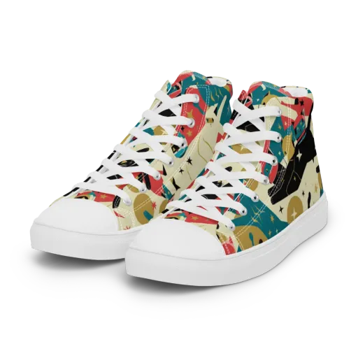 Astro Alley on a Women's High Top Canvas Shoes