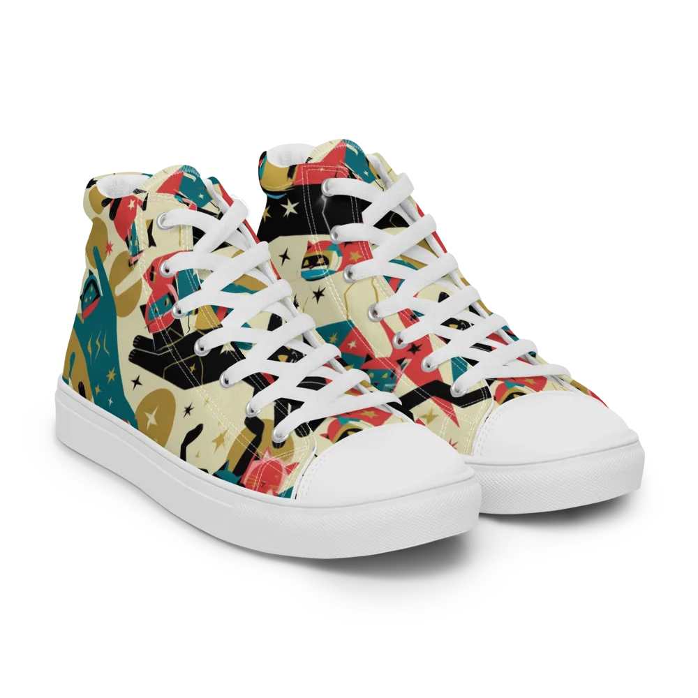 Astro Alley on Women's High Top Canvas Shoes — Right Front