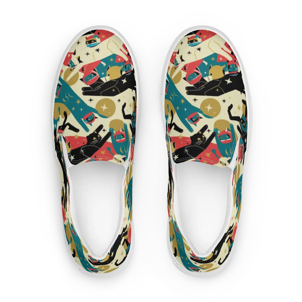 Astro Alley on Men's Slip-On Canvas Shoes — Front