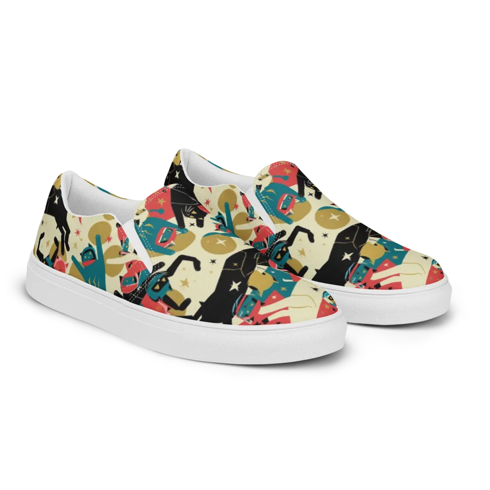 Astro Alley on Men's Slip-On Canvas Shoes — Right Front