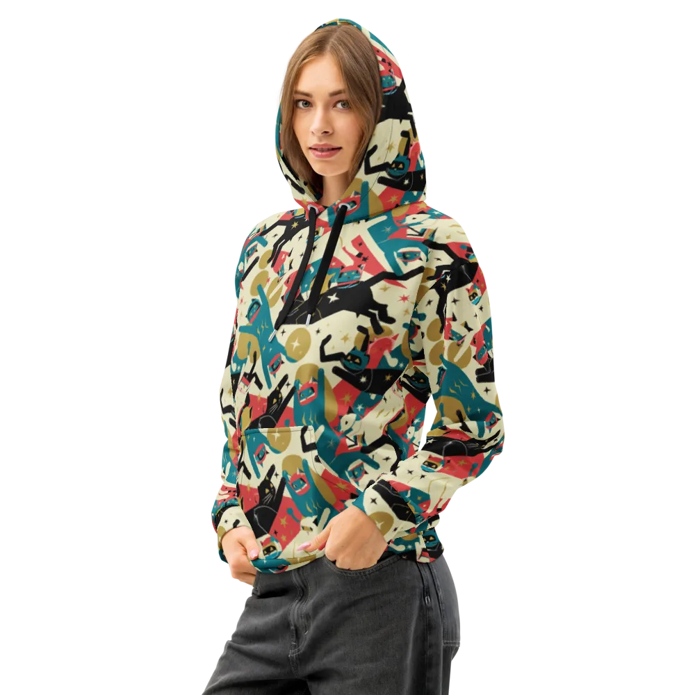 Astro Alley on Cotton Hoodie — Left Front