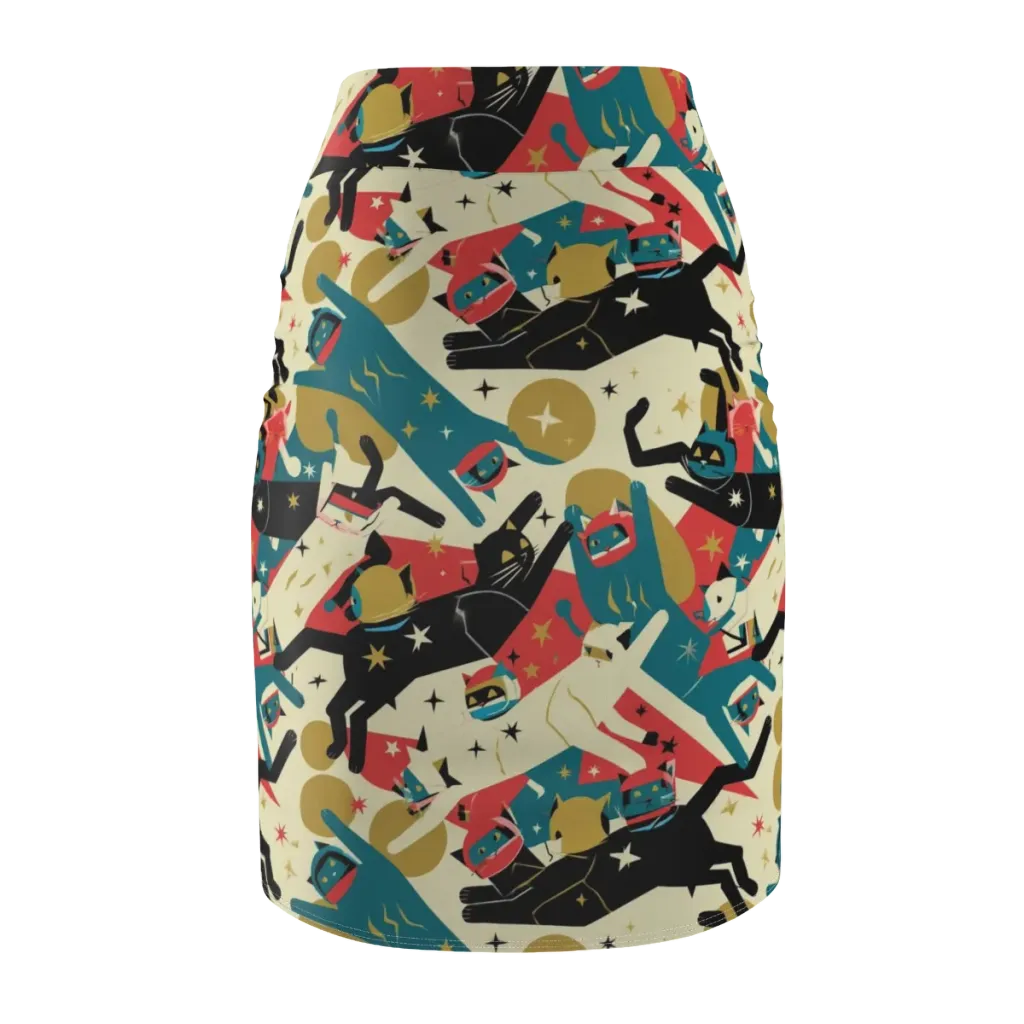Astro Alley on Pencil Skirt — Back