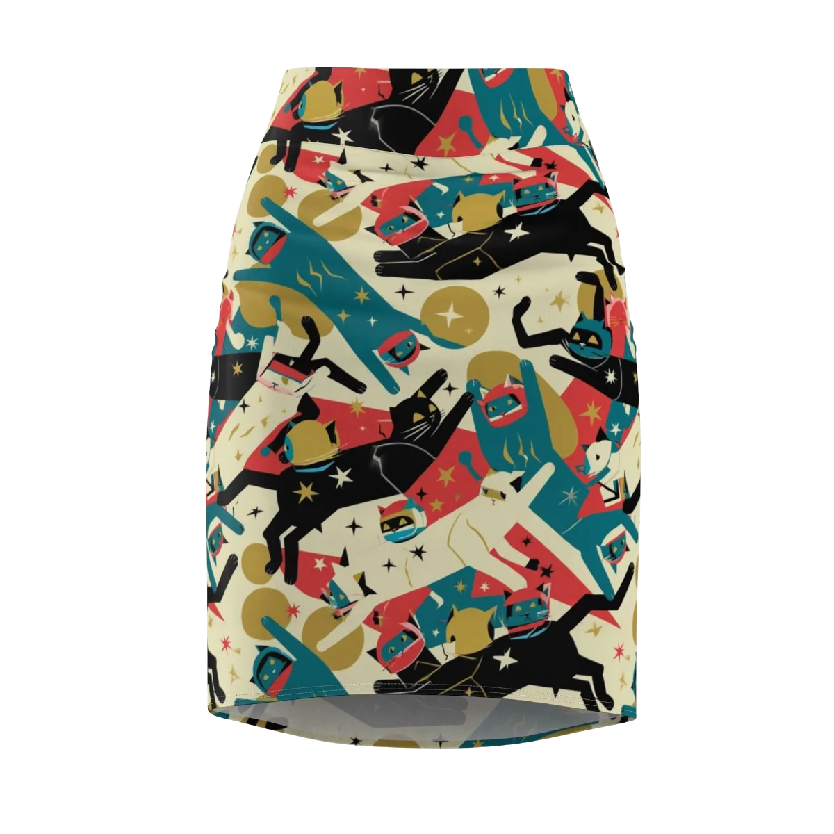 Astro Alley on Pencil Skirt — Front