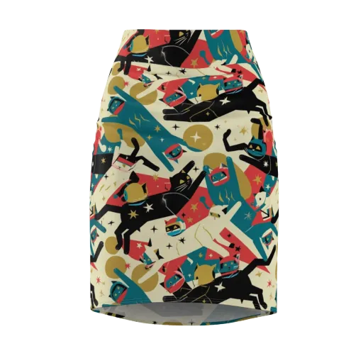 Astro Alley on a Pencil Skirt