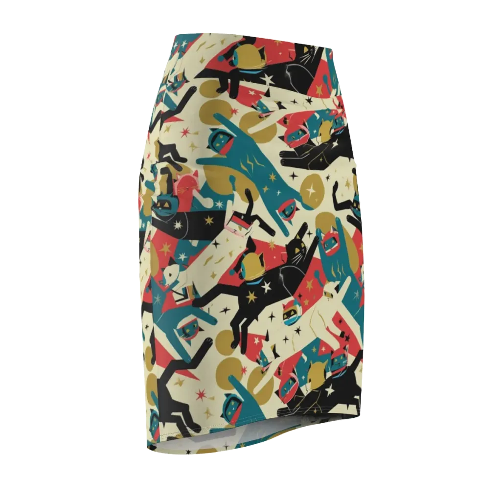 Astro Alley on Pencil Skirt — Front Side