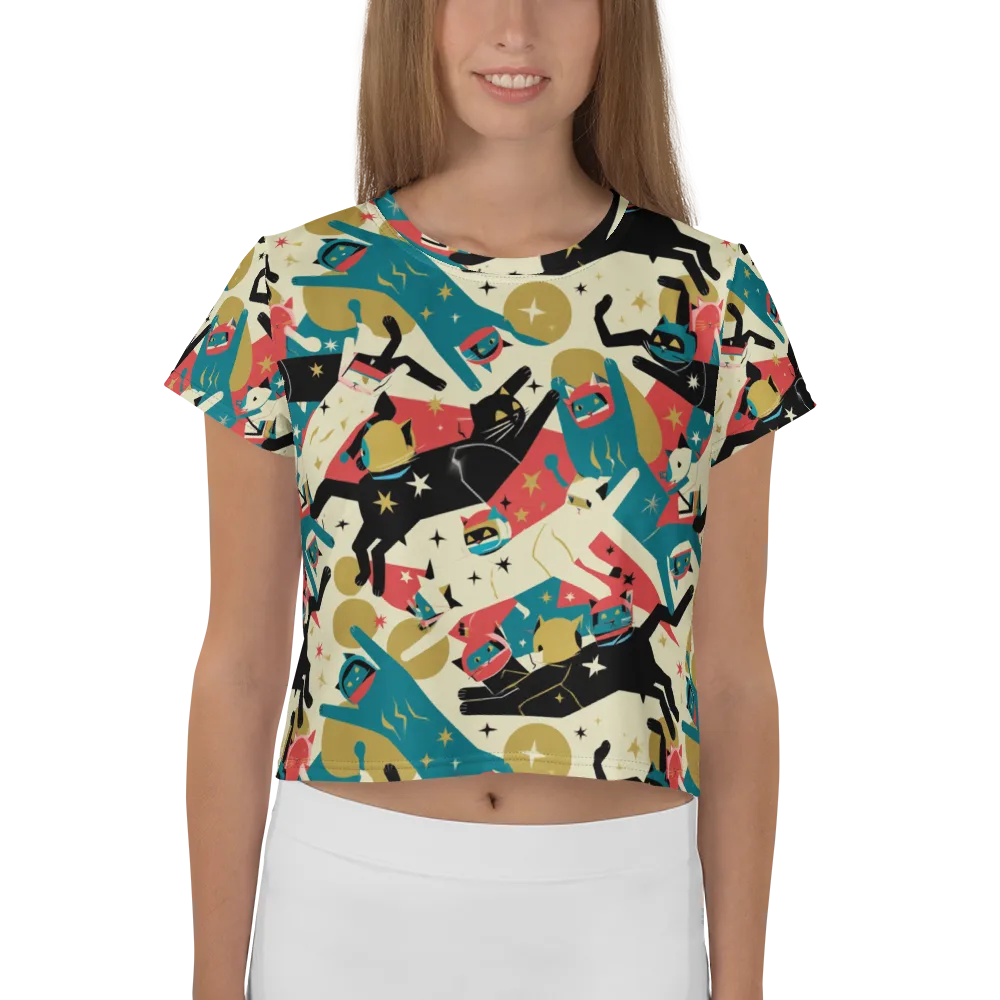 Astro Alley on Crop Tee — Front