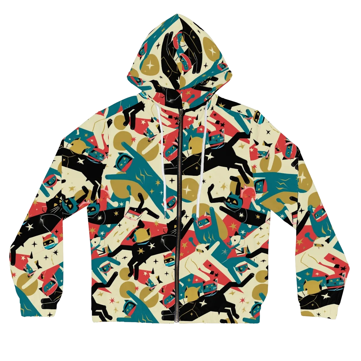 Astro Alley on Women's Full-Zip Hoodie — Front