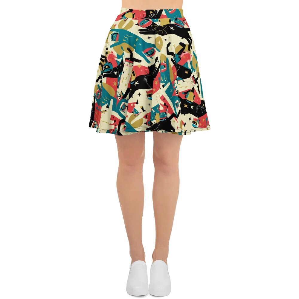 Astro Alley on Skater Skirt — Front