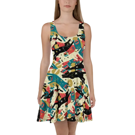 Astro Alley on a Skater Dress