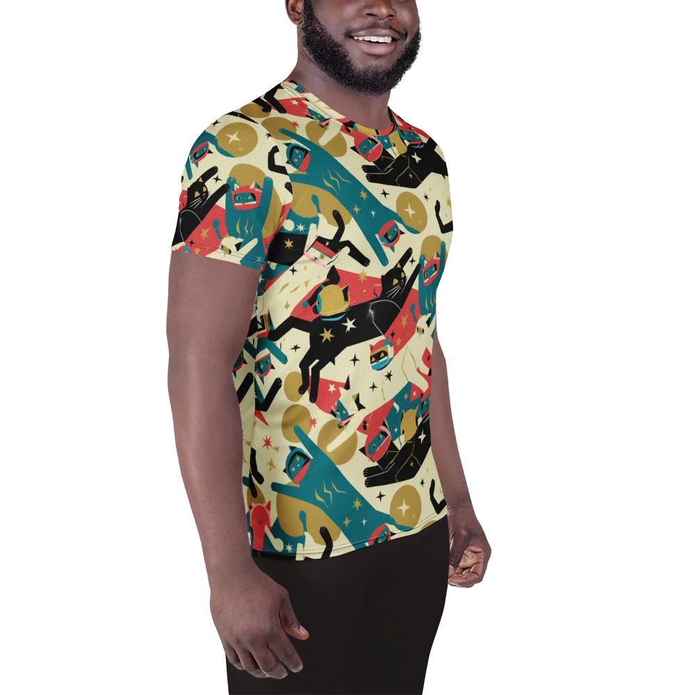 Astro Alley on Men's Athletic T-Shirt — Right