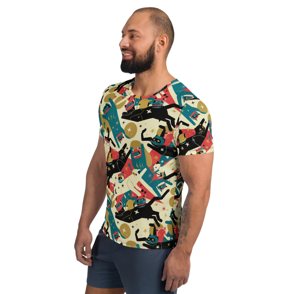 Astro Alley on Men's Athletic T-Shirt — Left