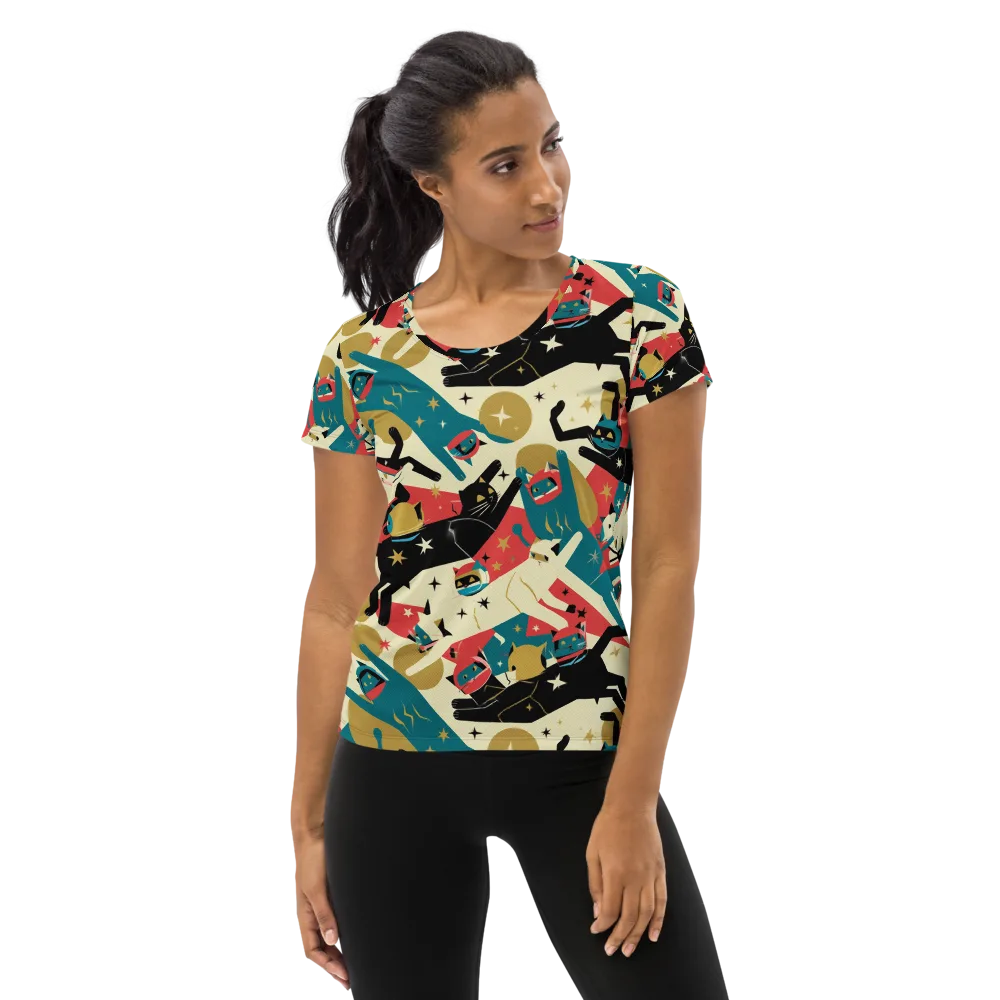 Astro Alley on Women's Athletic T-Shirt — Front