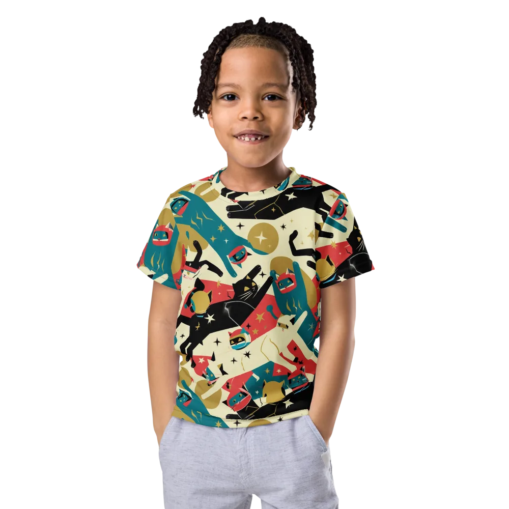 Astro Alley on Kids Crew Neck T-Shirt — Front