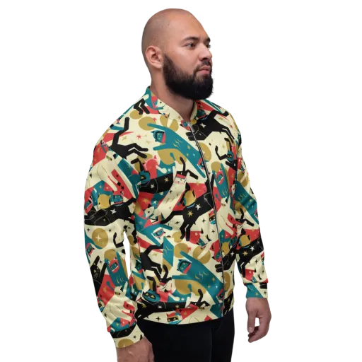 Astro Alley on a Bomber Jacket