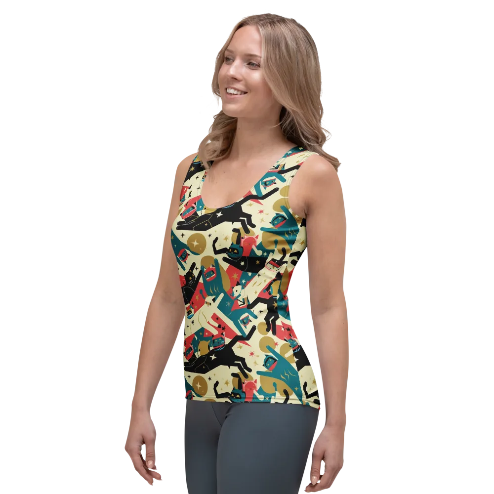 Astro Alley on Women's Tank Top — Left Front