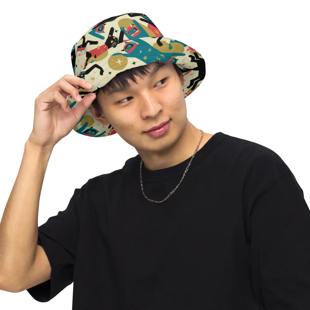 Astro Alley on Reversible Bucket Hat — Front Inside