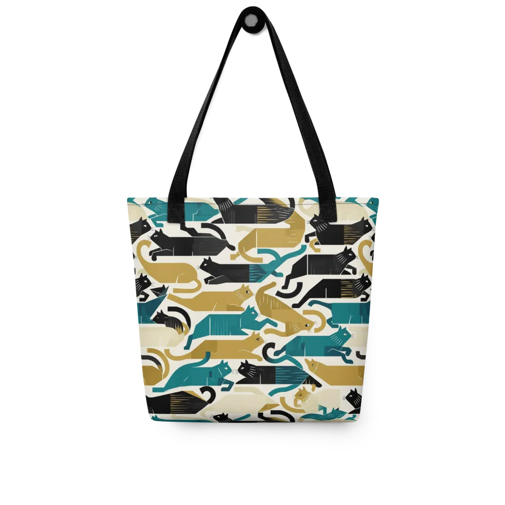 Art Deco Alley Cats on Tote Bag — Front