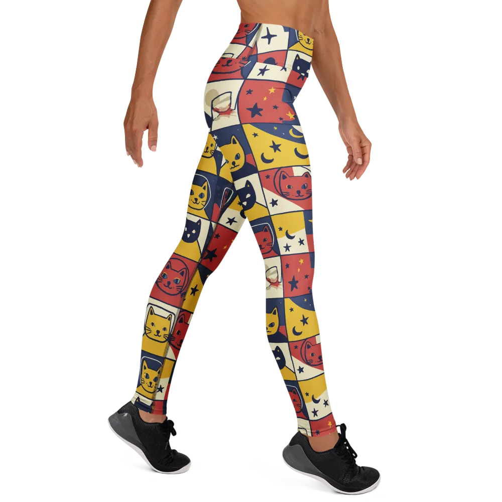 Astro Whiskers on Yoga Leggings — Right