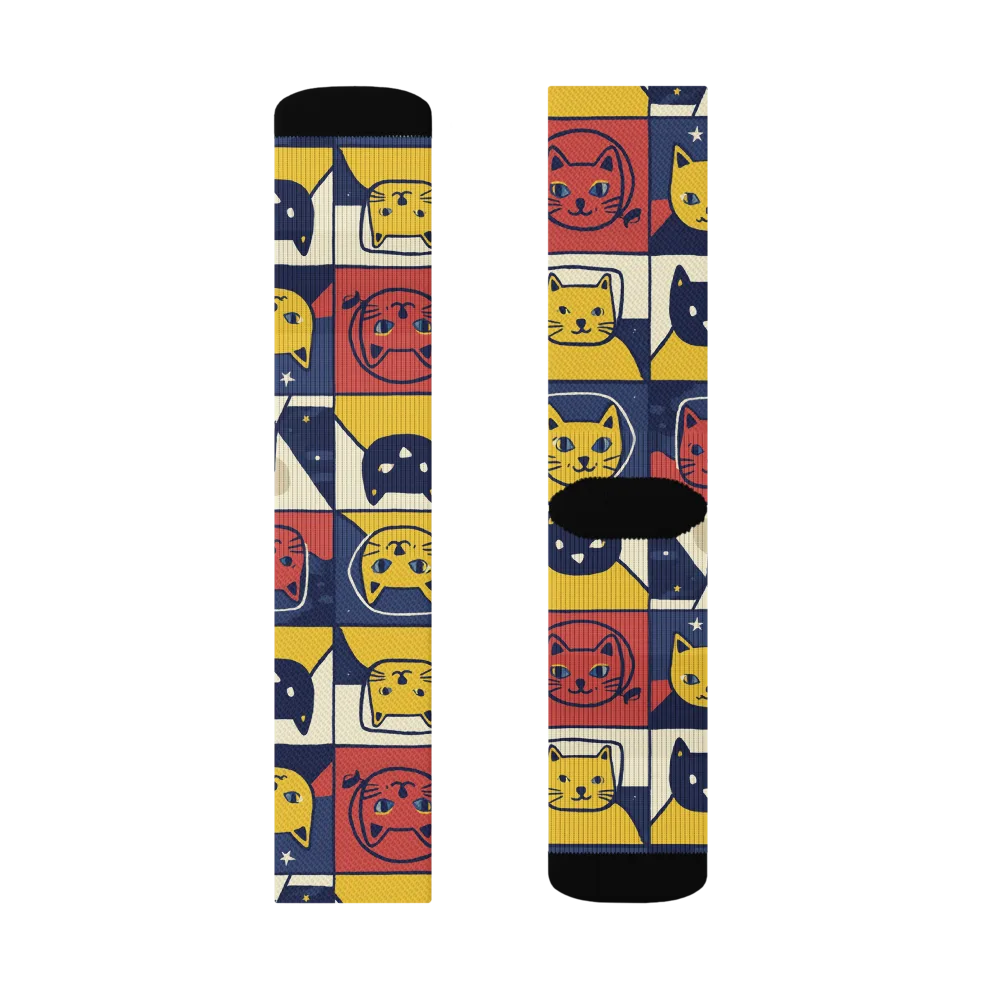 Astro Whiskers on Socks — Right Sock